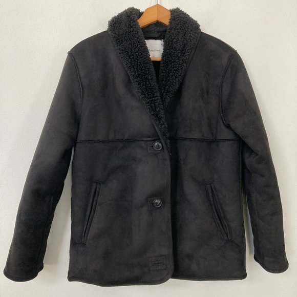 Aritzia Wilfred Free Faux Suede STALLION JACKET in Black - Picture 8 of 14